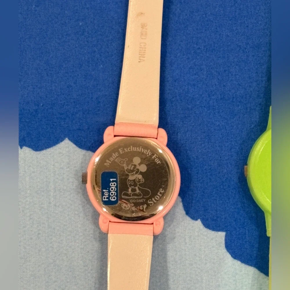 Lot of 2 Vintage Disney Tinkerbell Watches Pink and Green